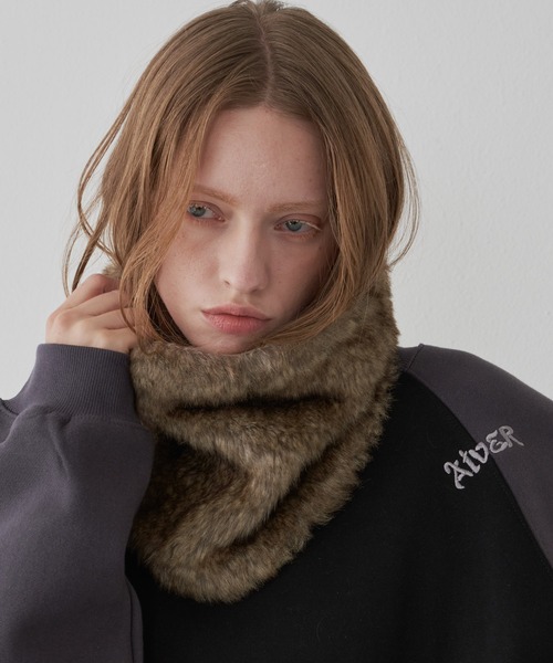 AIVER（アイバー）の「AIVER　ボリュームファーネックウォーマー（ネックウォーマー/スヌード・メンズ・ダークグレー/ベージュ/ブラック・FREE）」の15枚目の写真