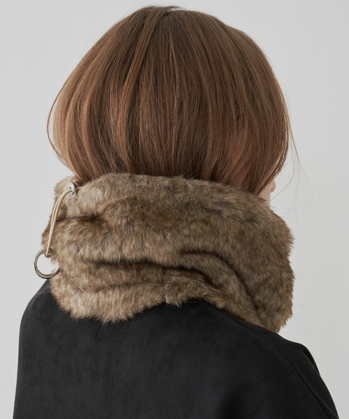 AIVER（アイバー）の「AIVER　ボリュームファーネックウォーマー（ネックウォーマー/スヌード・メンズ・ダークグレー/ベージュ/ブラック・FREE）」の18枚目の写真