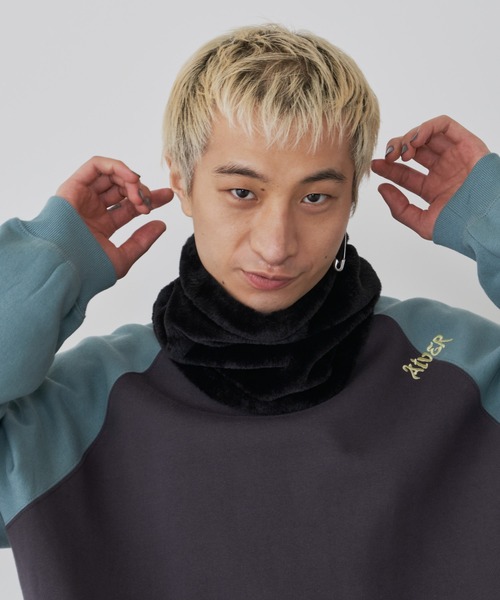 AIVER（アイバー）の「AIVER　ボリュームファーネックウォーマー（ネックウォーマー/スヌード・メンズ・ダークグレー/ベージュ/ブラック・FREE）」の19枚目の写真