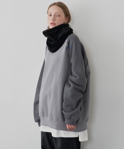 AIVER（アイバー）の「AIVER　ボリュームファーネックウォーマー（ネックウォーマー/スヌード・メンズ・ダークグレー/ベージュ/ブラック・FREE）」の9枚目の写真