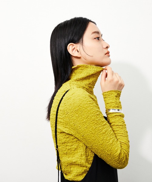 ADAM ET ROPE'（アダムエロペ）の「【アウトレット店舗・WEB限定】ランダムシャーリングタートル（Tシャツ/カットソー・レディース・ミント/オフホワイト/ブラック・FREE）」の14枚目の写真
