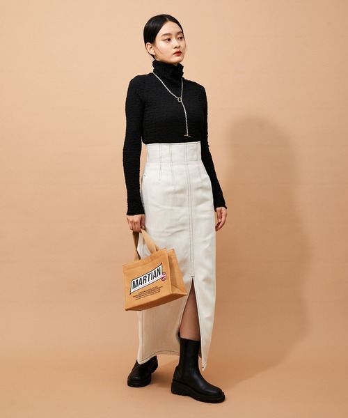 ADAM ET ROPE'（アダムエロペ）の「【アウトレット店舗・WEB限定】ランダムシャーリングタートル（Tシャツ/カットソー・レディース・ミント/オフホワイト/ブラック・FREE）」の11枚目の写真