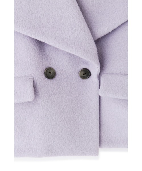 JILL STUART（ジルスチュアート）の「◆エミリアコート（ピーコート・レディース・ベージュ/パープル・MEDIUM/SMALL）」の14枚目の写真