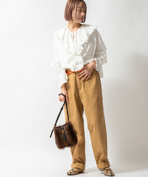 Rie Miller（リエミラー）の「オーガニックコットンフリルカラー2WAY 