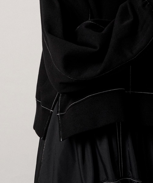 MAISON SPECIAL（メゾンスペシャル）の「ボリュームスリーブスウェットトップス【MAISON SPECIAL/メゾンスペシャル】（スウェット・レディース・ブラック/シルバー/ブルー/ピンク・FREE）」の14枚目の写真