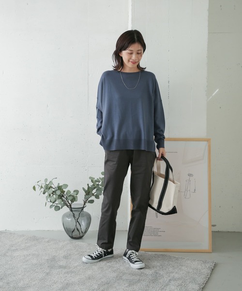 URBAN RESEARCH DOORS(アーバンリサーチドアーズ)の「コットンストレッチイージーパンツ(その他パンツ・レディース・チャコールグレー/ライトグレー/レッド・38/36)」の11枚目の写真
