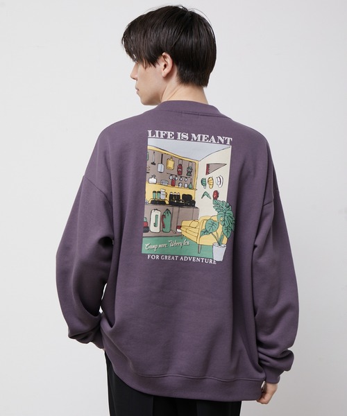 JUNRED（ジュンレッド）の「ライススタイルグラフィッククルーズスウェットプルオーバー（パーカー・メンズ・ラベンダー/キナリ/グリーン・LL/L/M）」の3枚目の写真
