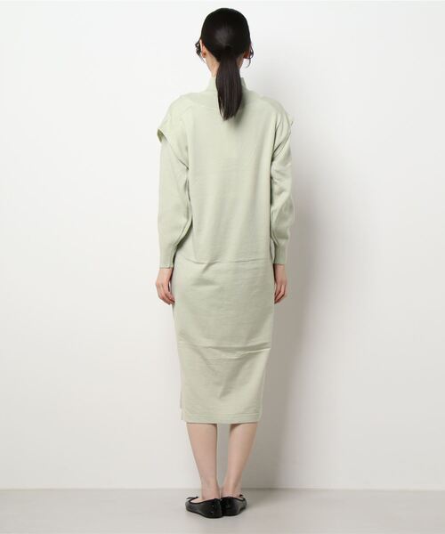 Te chichi（テチチ）の「ショートニット×ベストワンピースセット（ワンピース・レディース・ベージュ/ネイビー/ミント・ﾌﾘ-）」の4枚目の写真