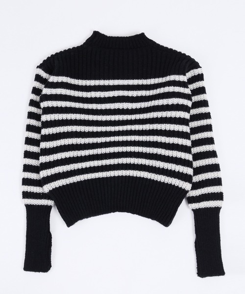 WC（ダブル シー）の「ボーダーボリュームニット（ニット/セーター・レディース・ホワイト/ブラック・FREE）」の11枚目の写真