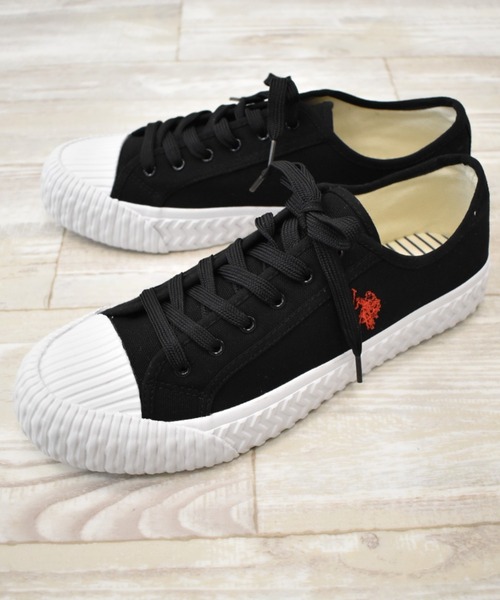 U.S. POLO ASSN.(ユーエスポロアッスン)の「<U.S.POLO.ASSN./ユーエスポロアッスン>キャンバスシューズ(スニーカー・レディース・ホワイト/ブラック・27/25/25.5/24.5/22.5/26.5/26/23.5/23/24)」の8枚目の写真