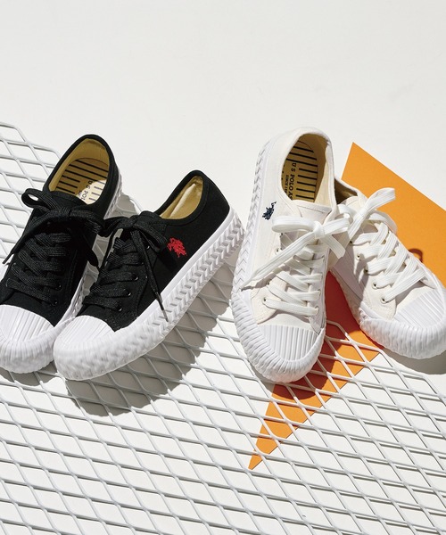 U.S. POLO ASSN.(ユーエスポロアッスン)の「<U.S.POLO.ASSN./ユーエスポロアッスン>キャンバスシューズ(スニーカー・レディース・ホワイト/ブラック・27/25/25.5/24.5/22.5/26.5/26/23.5/23/24)」の9枚目の写真