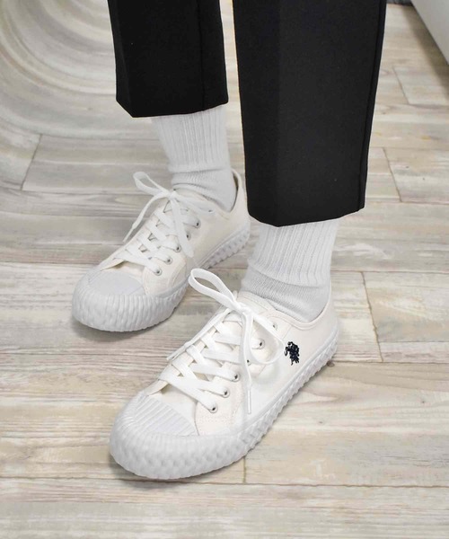 U.S. POLO ASSN.(ユーエスポロアッスン)の「<U.S.POLO.ASSN./ユーエスポロアッスン>キャンバスシューズ(スニーカー・レディース・ホワイト/ブラック・27/25/25.5/24.5/22.5/26.5/26/23.5/23/24)」の12枚目の写真