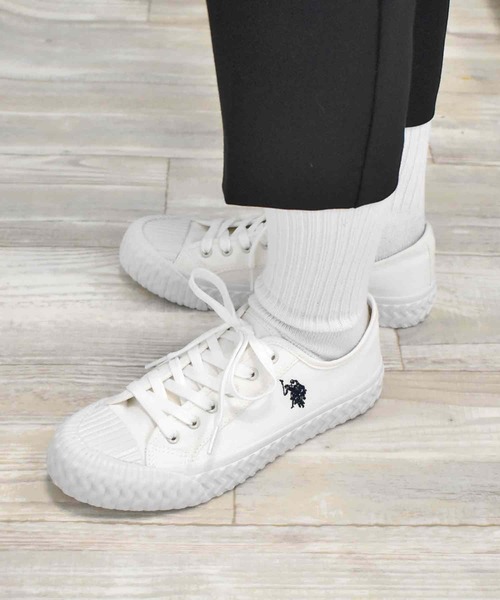 U.S. POLO ASSN.(ユーエスポロアッスン)の「<U.S.POLO.ASSN./ユーエスポロアッスン>キャンバスシューズ(スニーカー・レディース・ホワイト/ブラック・27/25/25.5/24.5/22.5/26.5/26/23.5/23/24)」の13枚目の写真