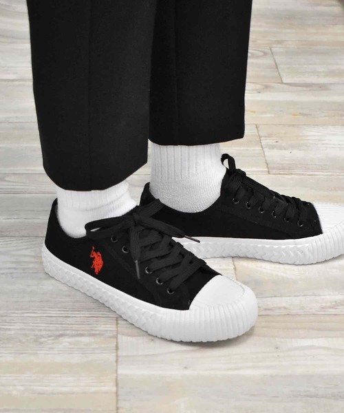 U.S. POLO ASSN.(ユーエスポロアッスン)の「<U.S.POLO.ASSN./ユーエスポロアッスン>キャンバスシューズ(スニーカー・レディース・ホワイト/ブラック・27/25/25.5/24.5/22.5/26.5/26/23.5/23/24)」の18枚目の写真