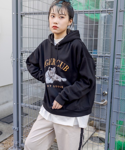 RASVOA(ラスボア)の「TIGERパーカー(パーカー・レディース・ブラック/オフホワイト・FREE)」の13枚目の写真