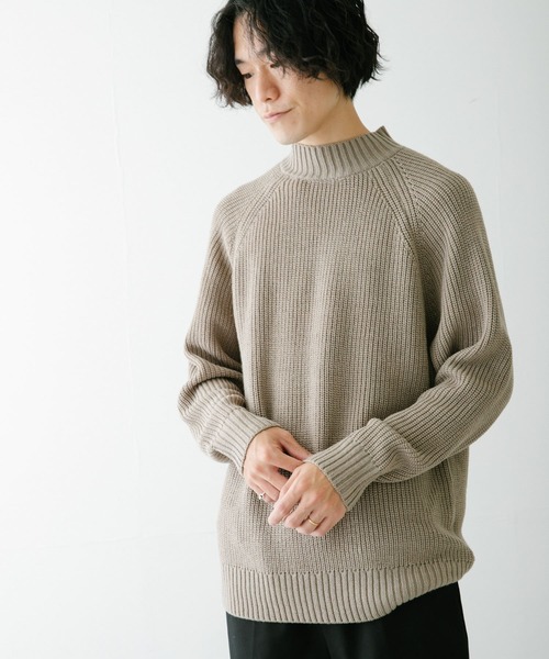 ITEMS URBANRESEARCH（アイテムズ アーバンリサーチ）の「マシンウォッシャブル ハイネック畦ニット（ニット/セーター・メンズ・ブラック/オフホワイト/グリーン/グレー・LARGE/MEDIUM）」の3枚目の写真