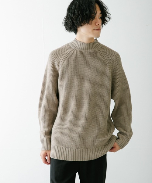 ITEMS URBANRESEARCH（アイテムズ アーバンリサーチ）の「マシンウォッシャブル ハイネック畦ニット（ニット/セーター・メンズ・ブラック/オフホワイト/グリーン/グレー・LARGE/MEDIUM）」の10枚目の写真