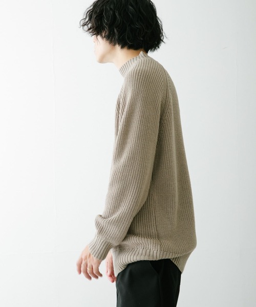 ITEMS URBANRESEARCH（アイテムズ アーバンリサーチ）の「マシンウォッシャブル ハイネック畦ニット（ニット/セーター・メンズ・ブラック/オフホワイト/グリーン/グレー・LARGE/MEDIUM）」の11枚目の写真