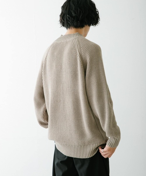 ITEMS URBANRESEARCH（アイテムズ アーバンリサーチ）の「マシンウォッシャブル ハイネック畦ニット（ニット/セーター・メンズ・ブラック/オフホワイト/グリーン/グレー・LARGE/MEDIUM）」の12枚目の写真