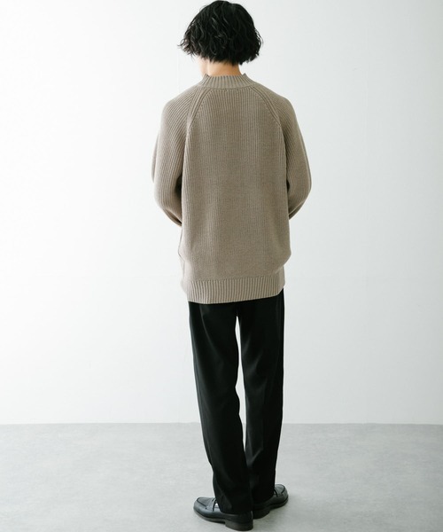 ITEMS URBANRESEARCH（アイテムズ アーバンリサーチ）の「マシンウォッシャブル ハイネック畦ニット（ニット/セーター・メンズ・ブラック/オフホワイト/グリーン/グレー・LARGE/MEDIUM）」の14枚目の写真