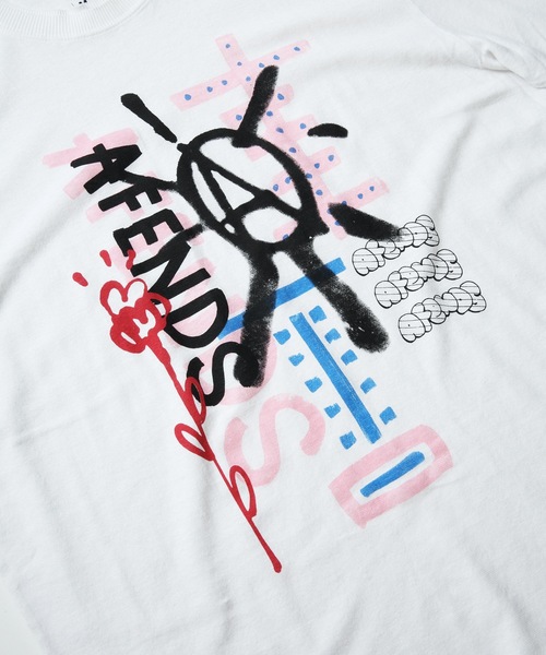 Afends（アフェンズ）の「DESIGN TEE/AFENDS(アフェンズ)半袖Tシャツ（Tシャツ/カットソー・メンズ・ホワイト・LARGE/SMALL/X-LARGE/MEDIUM）」の4枚目の写真