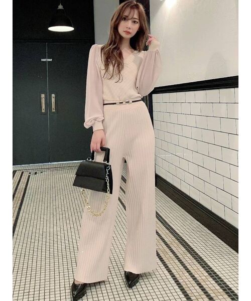 RESEXXY（リゼクシー）の「シアー切替コンビネゾン（つなぎ/オールインワン・レディース・アイボリー/ブラック/ベージュ・FREE）」の2枚目の写真