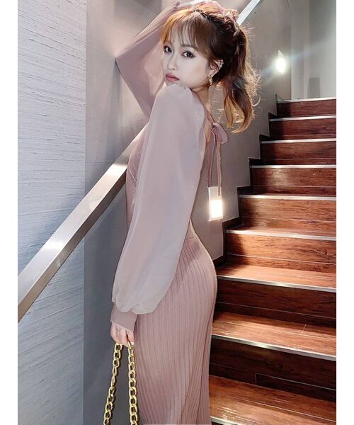 RESEXXY（リゼクシー）の「シアー切替コンビネゾン（つなぎ/オールインワン・レディース・アイボリー/ブラック/ベージュ・FREE）」の9枚目の写真