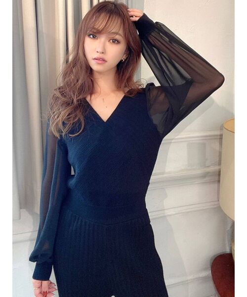 RESEXXY（リゼクシー）の「シアー切替コンビネゾン（つなぎ/オールインワン・レディース・アイボリー/ブラック/ベージュ・FREE）」の18枚目の写真