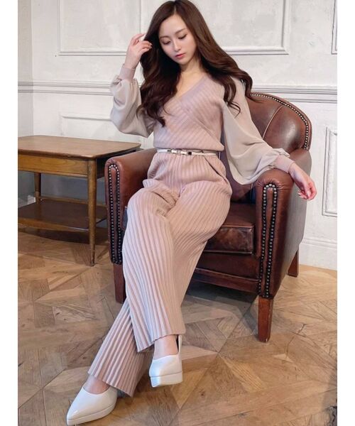 RESEXXY（リゼクシー）の「シアー切替コンビネゾン（つなぎ/オールインワン・レディース・アイボリー/ブラック/ベージュ・FREE）」の21枚目の写真