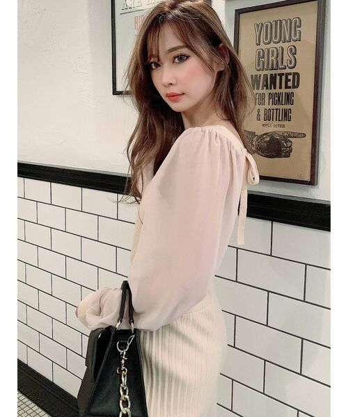 RESEXXY（リゼクシー）の「シアー切替コンビネゾン（つなぎ/オールインワン・レディース・アイボリー/ブラック/ベージュ・FREE）」の22枚目の写真