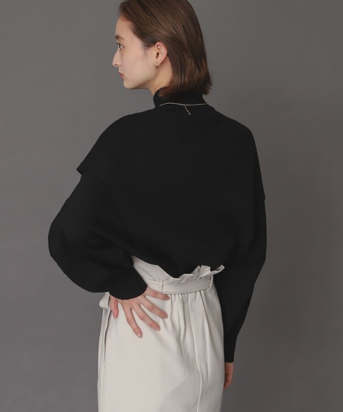 SENSE OF PLACE by URBAN RESEARCH（センスオブプレイスバイアーバンリサーチ）の「ストレッチショルダータックセーター（ニット/セーター・レディース・オフホワイト/グリーン/ブルー/ブラック・ONE）」の6枚目の写真