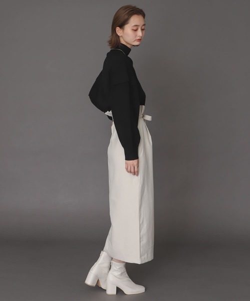 SENSE OF PLACE by URBAN RESEARCH（センスオブプレイスバイアーバンリサーチ）の「ストレッチショルダータックセーター（ニット/セーター・レディース・オフホワイト/グリーン/ブルー/ブラック・ONE）」の9枚目の写真