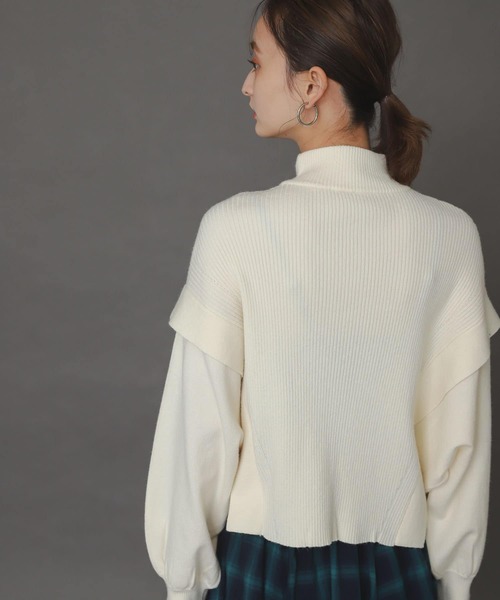 SENSE OF PLACE by URBAN RESEARCH（センスオブプレイスバイアーバンリサーチ）の「ストレッチショルダータックセーター（ニット/セーター・レディース・オフホワイト/グリーン/ブルー/ブラック・ONE）」の11枚目の写真