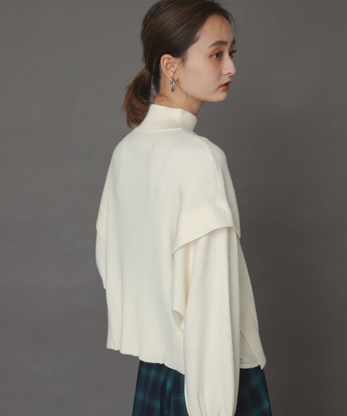 SENSE OF PLACE by URBAN RESEARCH（センスオブプレイスバイアーバンリサーチ）の「ストレッチショルダータックセーター（ニット/セーター・レディース・オフホワイト/グリーン/ブルー/ブラック・ONE）」の13枚目の写真