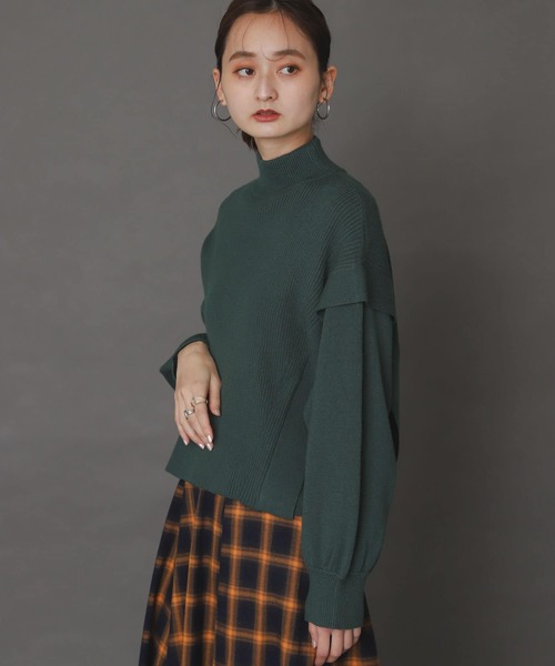 SENSE OF PLACE by URBAN RESEARCH（センスオブプレイスバイアーバンリサーチ）の「ストレッチショルダータックセーター（ニット/セーター・レディース・オフホワイト/グリーン/ブルー/ブラック・ONE）」の17枚目の写真
