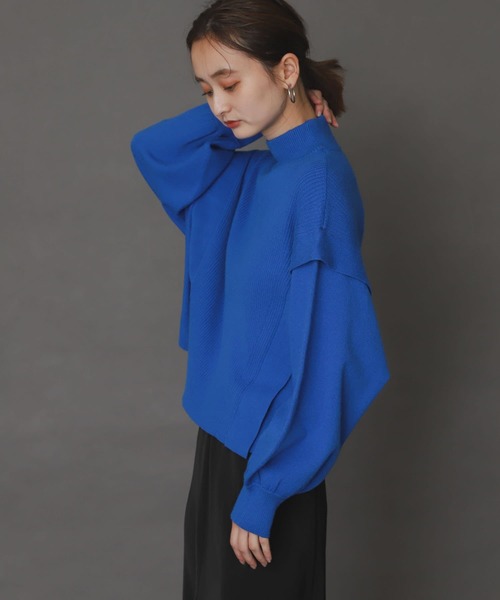 SENSE OF PLACE by URBAN RESEARCH（センスオブプレイスバイアーバンリサーチ）の「ストレッチショルダータックセーター（ニット/セーター・レディース・オフホワイト/グリーン/ブルー/ブラック・ONE）」の22枚目の写真