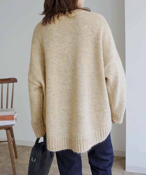HER CLOSET(ハークローゼット)の「【shemoshelly】ビッグポケットニットプルオーバー(ニット/セーター・レディース・ブラック/ベージュ/ブラウン・M)」の18枚目の写真