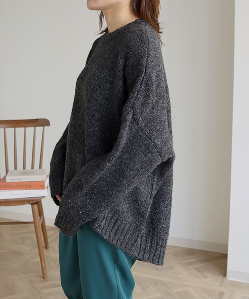 HER CLOSET(ハークローゼット)の「【shemoshelly】ビッグポケットニットプルオーバー(ニット/セーター・レディース・ブラック/ベージュ/ブラウン・M)」の22枚目の写真