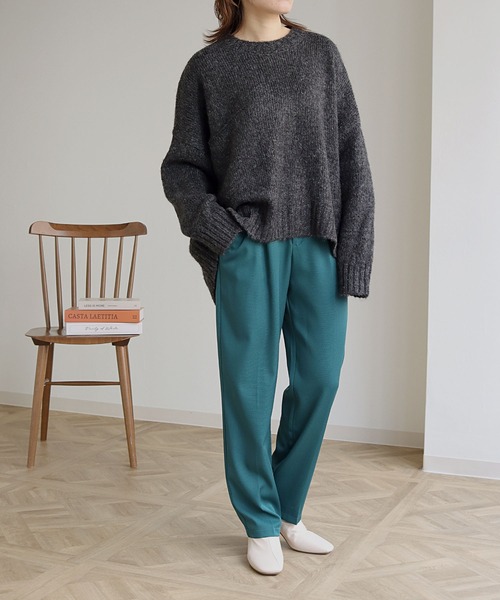 HER CLOSET(ハークローゼット)の「【shemoshelly】ビッグポケットニットプルオーバー(ニット/セーター・レディース・ブラック/ベージュ/ブラウン・M)」の17枚目の写真