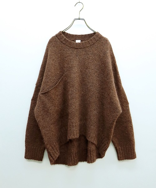 HER CLOSET(ハークローゼット)の「【shemoshelly】ビッグポケットニットプルオーバー(ニット/セーター・レディース・ブラック/ベージュ/ブラウン・M)」の21枚目の写真
