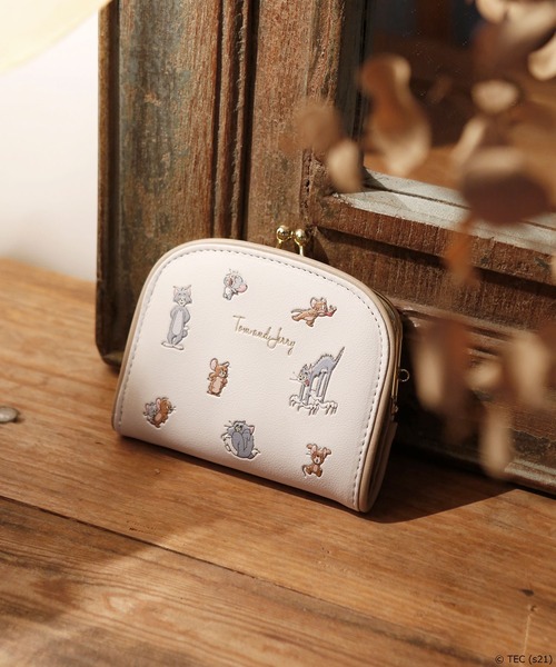 公式】トムとジェリー 総柄二つ折りがま口ウォレット（財布