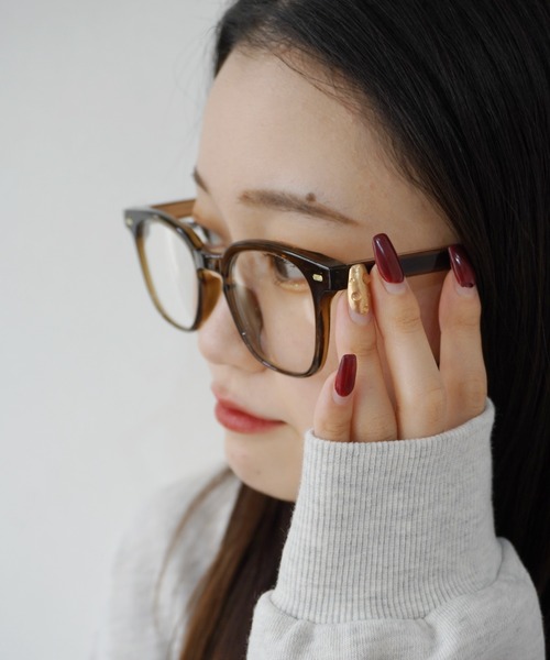セール】クリアレンズ ユニセックス 伊達メガネ ( 3点セット