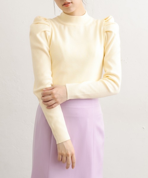 OLIVE des OLIVE（オリーブデオリーブ）の「モテパワショルプルオーバー（ニット/セーター・レディース・ブラック/パープル/オフホワイト/ライトブラウン/ラベンダー・FREE）」の2枚目の写真