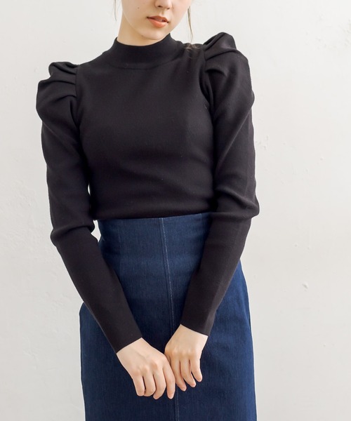 OLIVE des OLIVE（オリーブデオリーブ）の「モテパワショルプルオーバー（ニット/セーター・レディース・ブラック/パープル/オフホワイト/ライトブラウン/ラベンダー・FREE）」の3枚目の写真