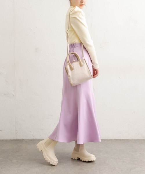 OLIVE des OLIVE（オリーブデオリーブ）の「モテパワショルプルオーバー（ニット/セーター・レディース・ブラック/パープル/オフホワイト/ライトブラウン/ラベンダー・FREE）」の7枚目の写真