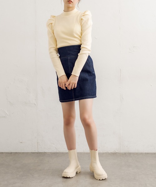 OLIVE des OLIVE（オリーブデオリーブ）の「モテパワショルプルオーバー（ニット/セーター・レディース・ブラック/パープル/オフホワイト/ライトブラウン/ラベンダー・FREE）」の12枚目の写真