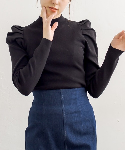 OLIVE des OLIVE（オリーブデオリーブ）の「モテパワショルプルオーバー（ニット/セーター・レディース・ブラック/パープル/オフホワイト/ライトブラウン/ラベンダー・FREE）」の17枚目の写真