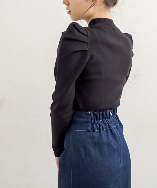 OLIVE des OLIVE（オリーブデオリーブ）の「モテパワショルプルオーバー（ニット/セーター・レディース・ブラック/パープル/オフホワイト/ライトブラウン/ラベンダー・FREE）」の18枚目の写真