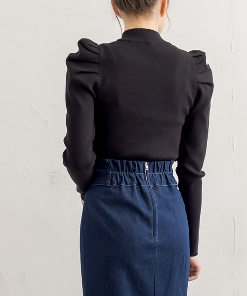 OLIVE des OLIVE（オリーブデオリーブ）の「モテパワショルプルオーバー（ニット/セーター・レディース・ブラック/パープル/オフホワイト/ライトブラウン/ラベンダー・FREE）」の19枚目の写真