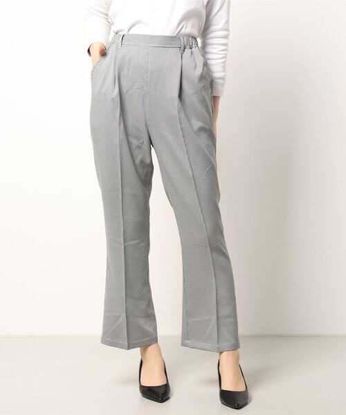 ehka sopo（エヘカソポ）の「無地／チェックアソート裾フレアパンツ（その他パンツ・レディース・ブラック/ベージュ/ブラウン/グレー/ブルー/グリーン・ﾌﾘ-）」の20枚目の写真